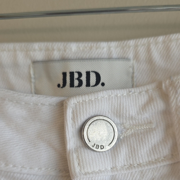 JBD Women's High-Rise Straight White Jeans - Picture 9 of 10
